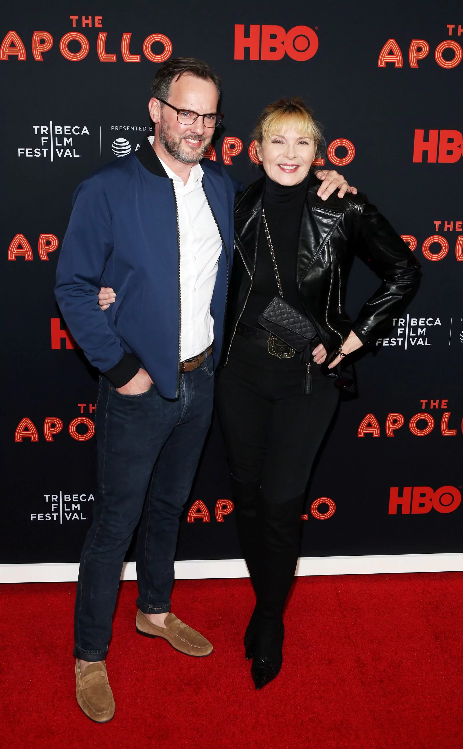 Ким Кэттролл с бойфрендом Расселом Томасом на премьере фильма «Аполло» в рамках кинофестиваля в Трайбеке, 24 апреля 2019 г.
