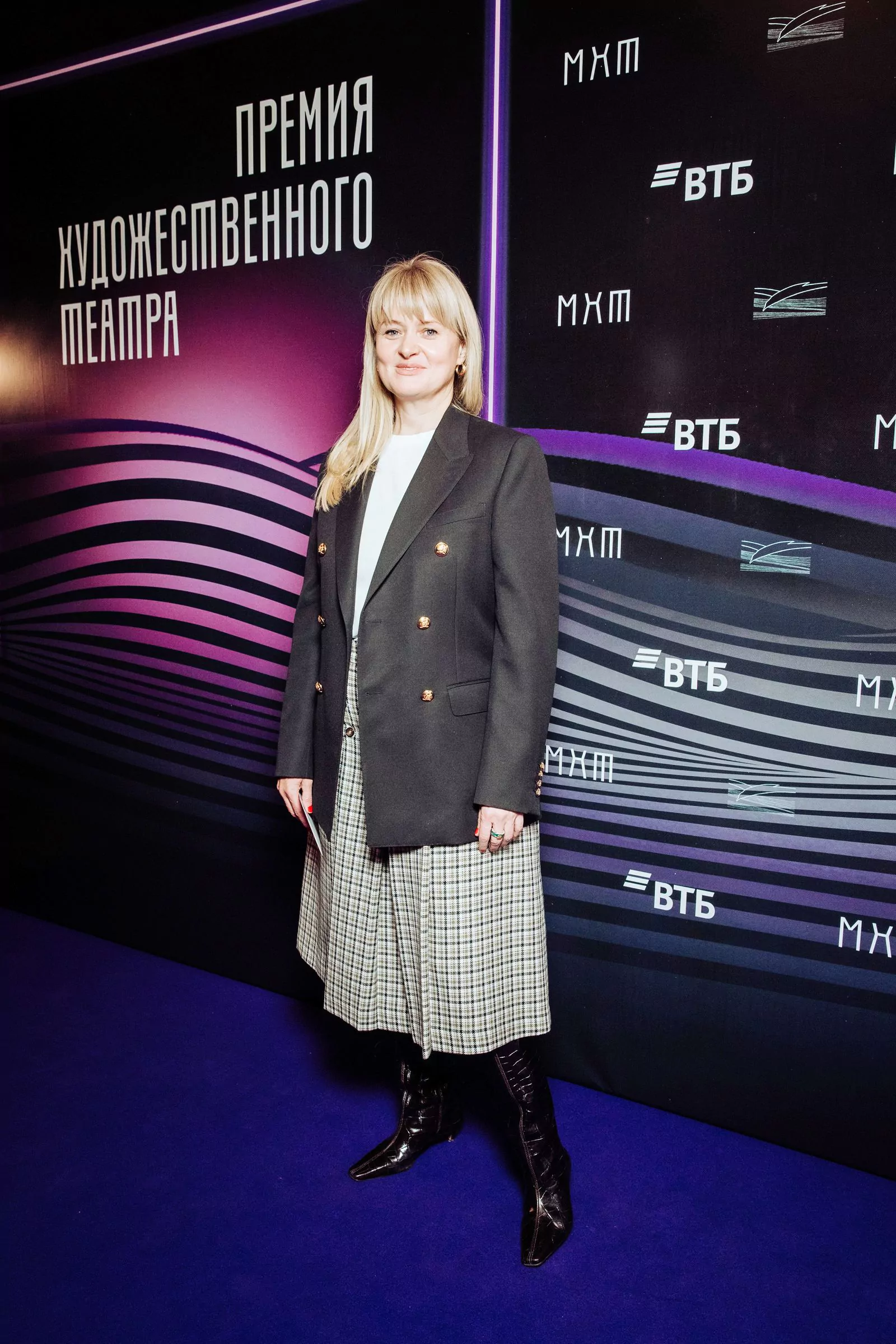 Анна Михалкова на церемонии вручения наград победителям Премии Художественного театра, 27 марта 2023 г.