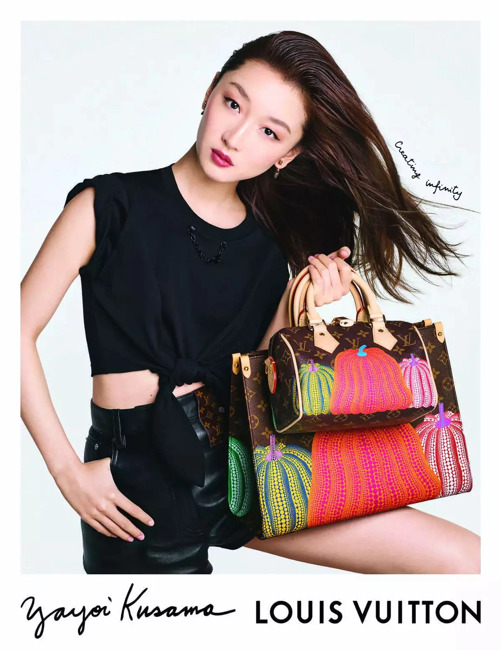Чжоу Дунъюй в рекламной кампании «Creating Infinity» Louis Vuitton x Yayoi Kusama