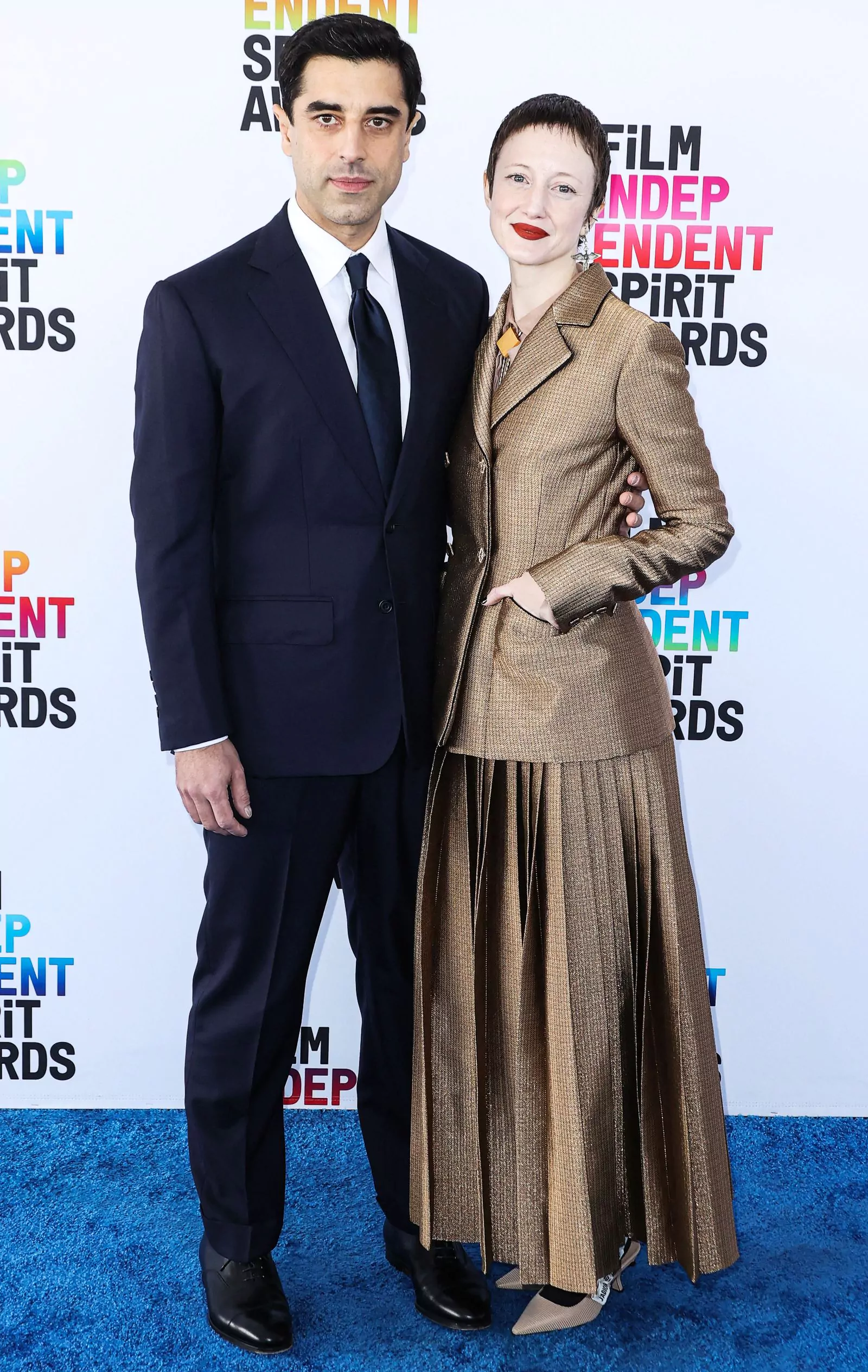 Карим Салах и Андреа Райзборо на церемонии Film Independent Spirit Awards 2023 в Санта-Монике, 4 марта 2023 г.