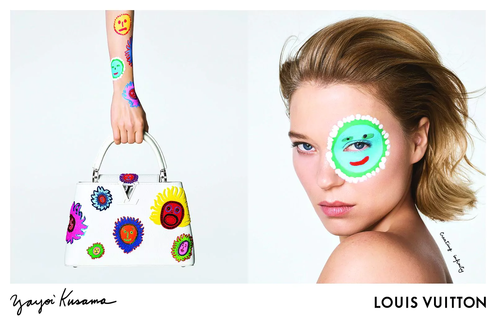 Леа Сейду в рекламной кампании «Creating Infinity» Louis Vuitton x Yayoi Kusama, фото 1
