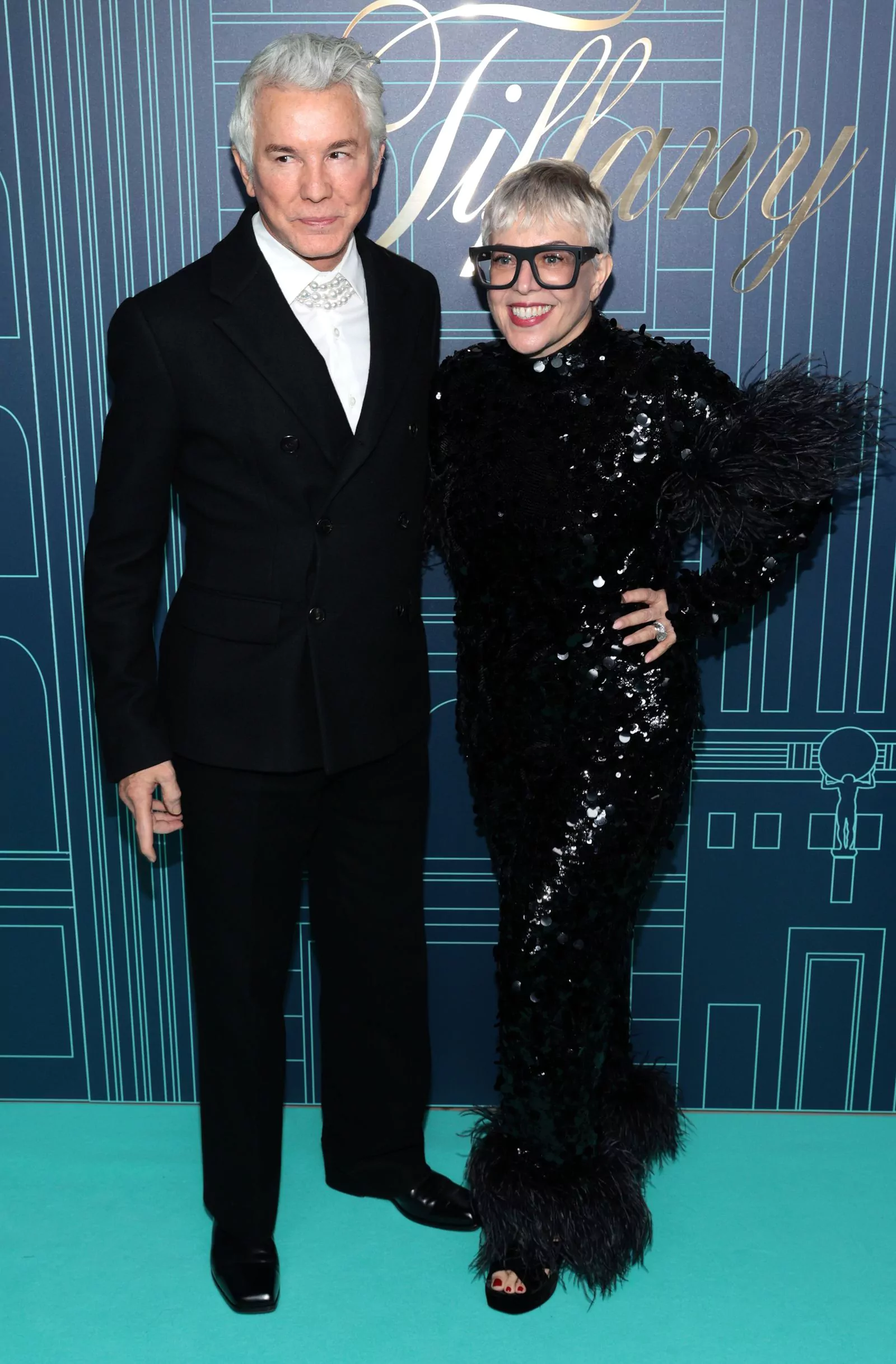 Баз Лурман и Катрин Мартин на праздновании открытия флагманского магазина Tiffany & Co. в Нью-Йорке, 27 апреля 2023 г.