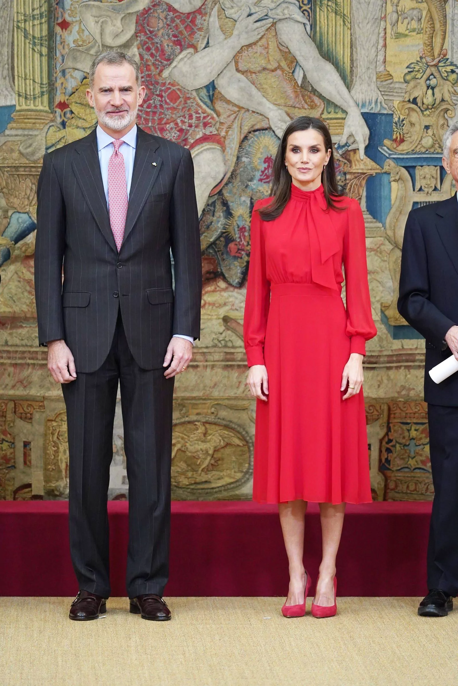 Король Испании Филипп VI и королева Летиция вручают аккредитации на 10-ю акцию амбассадоров бренда «Испания» в Мадриде, 15 марта 2023 г.