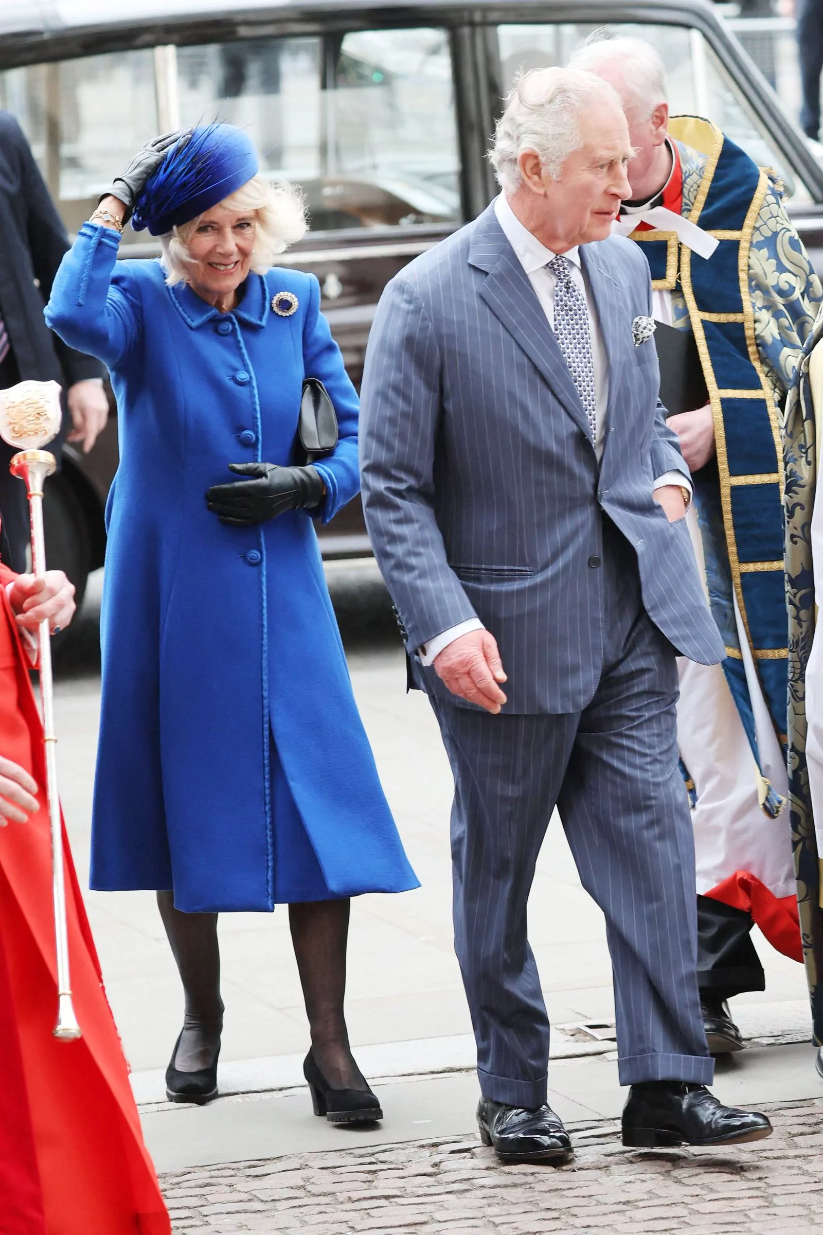 Король Карл III и королева Камилла на ежегодной службе по случаю Дня Содружества в Вестминстерском аббатстве, 13 марта 2023 г.