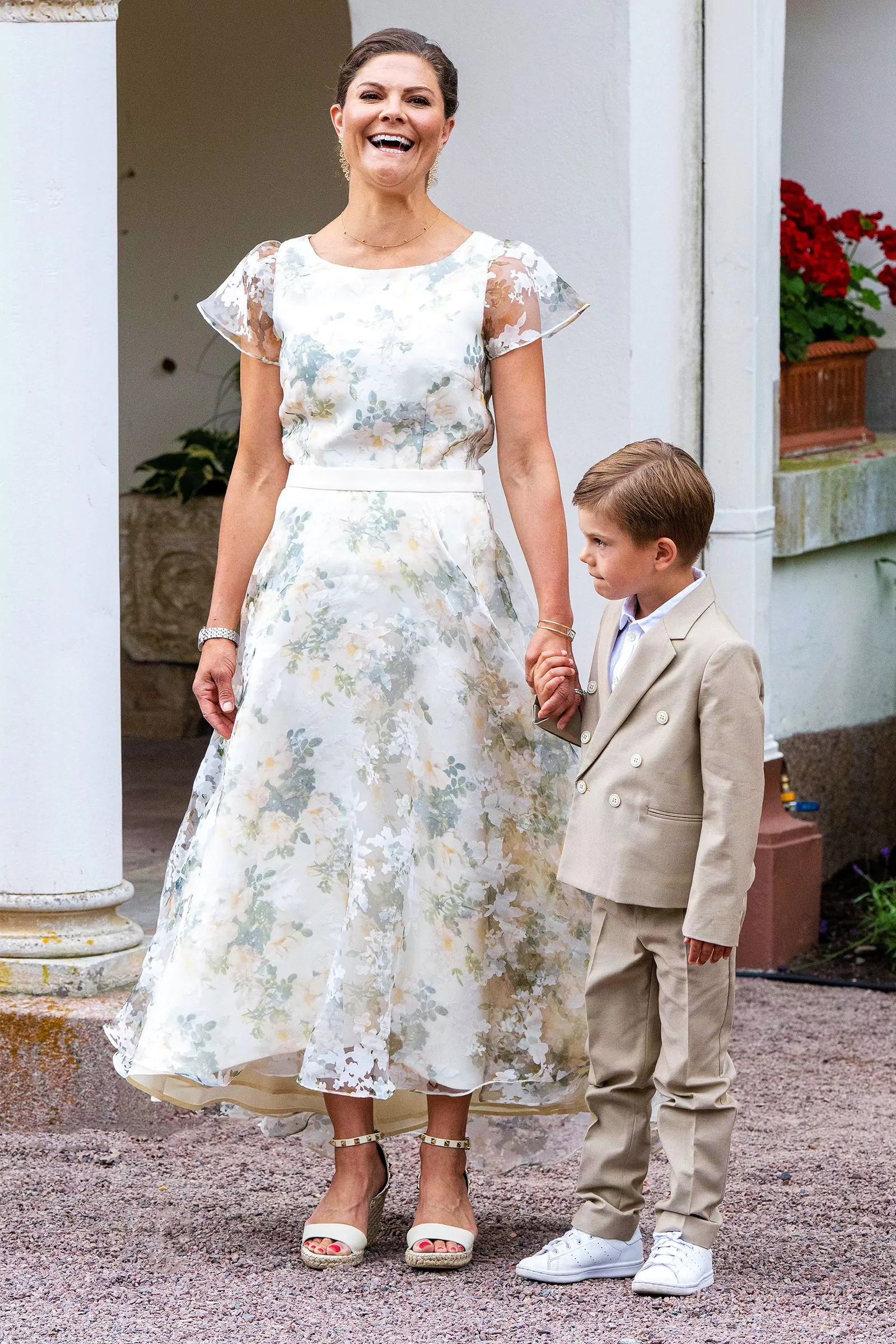 Кронпринцесса Виктория и принц Оскар во время празднования 45-летия кронпринцессы в Оланде, Швеция, 14 июля 2022 г.