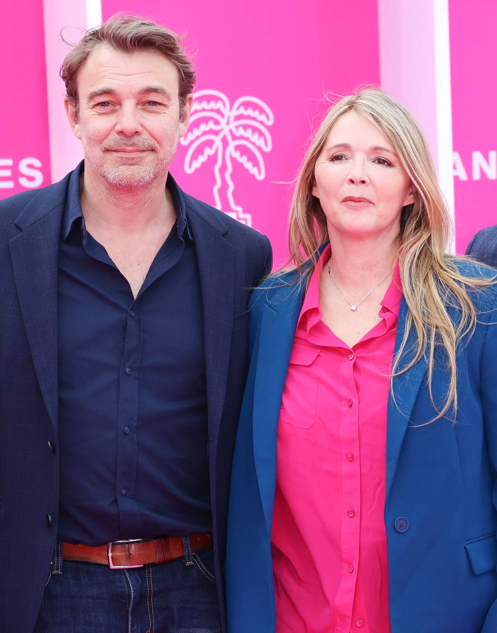 Патрик Пьюдеба и Элен Ролле на 6-м международном фестивале сериалов Canneseries 2023 в Каннах, 14 апреля 2023 г.