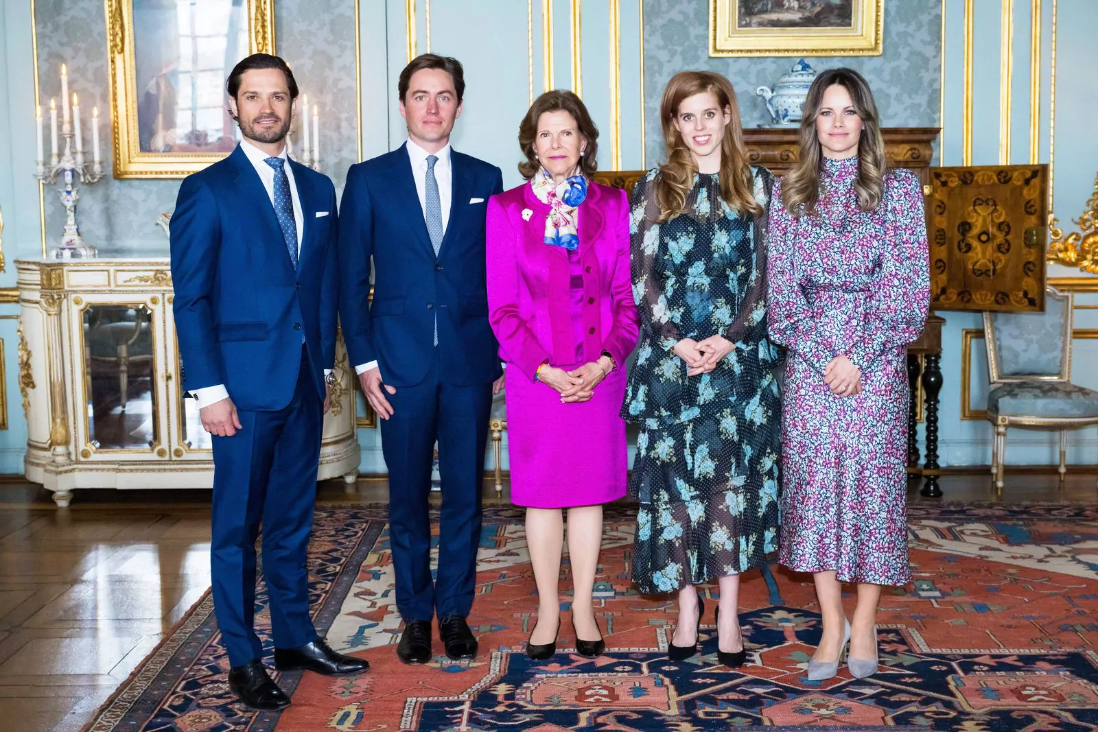 Принц Карл Филипп, Эдоардо Мапелли Моцци, королева Сильвия, принцесса Беатрис Йоркская, принцесса София