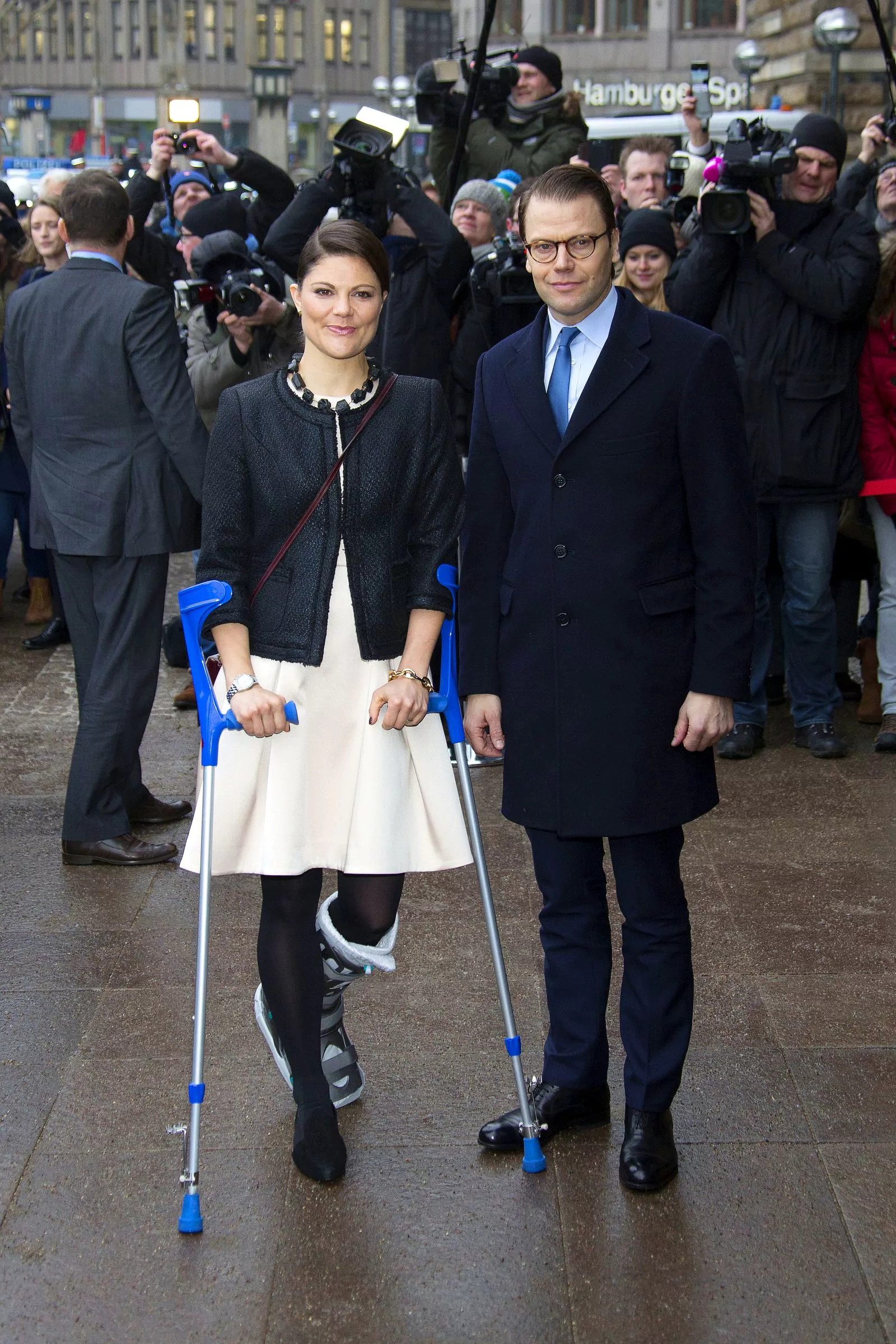 Принцесса Виктория и ее муж принц Даниэль в Гамбурге, 28 января 2014 г.