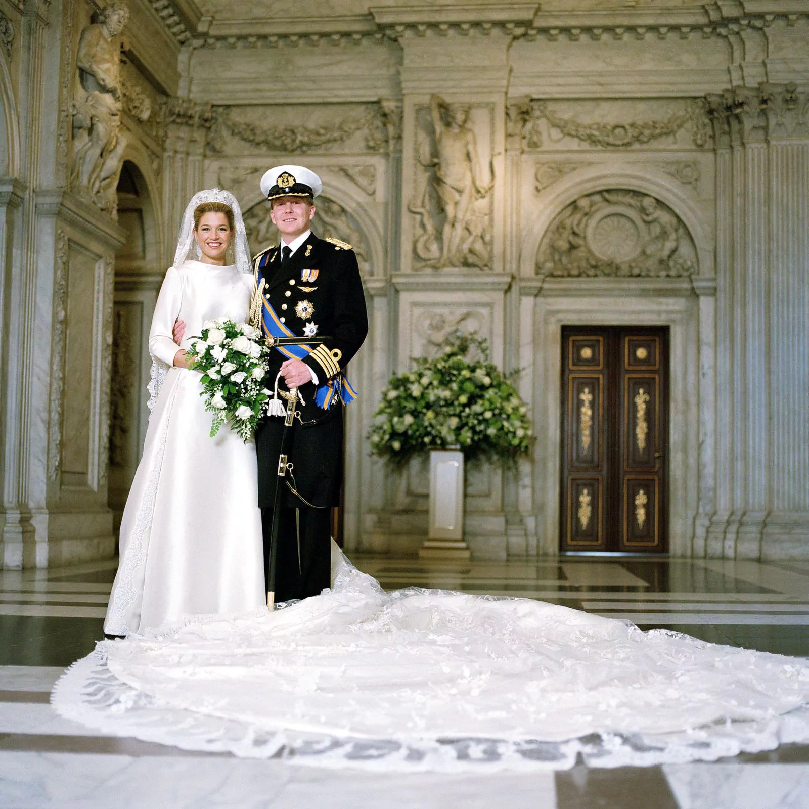 Свадебный портрет принца Виллем-Александра и принцессы Максимы