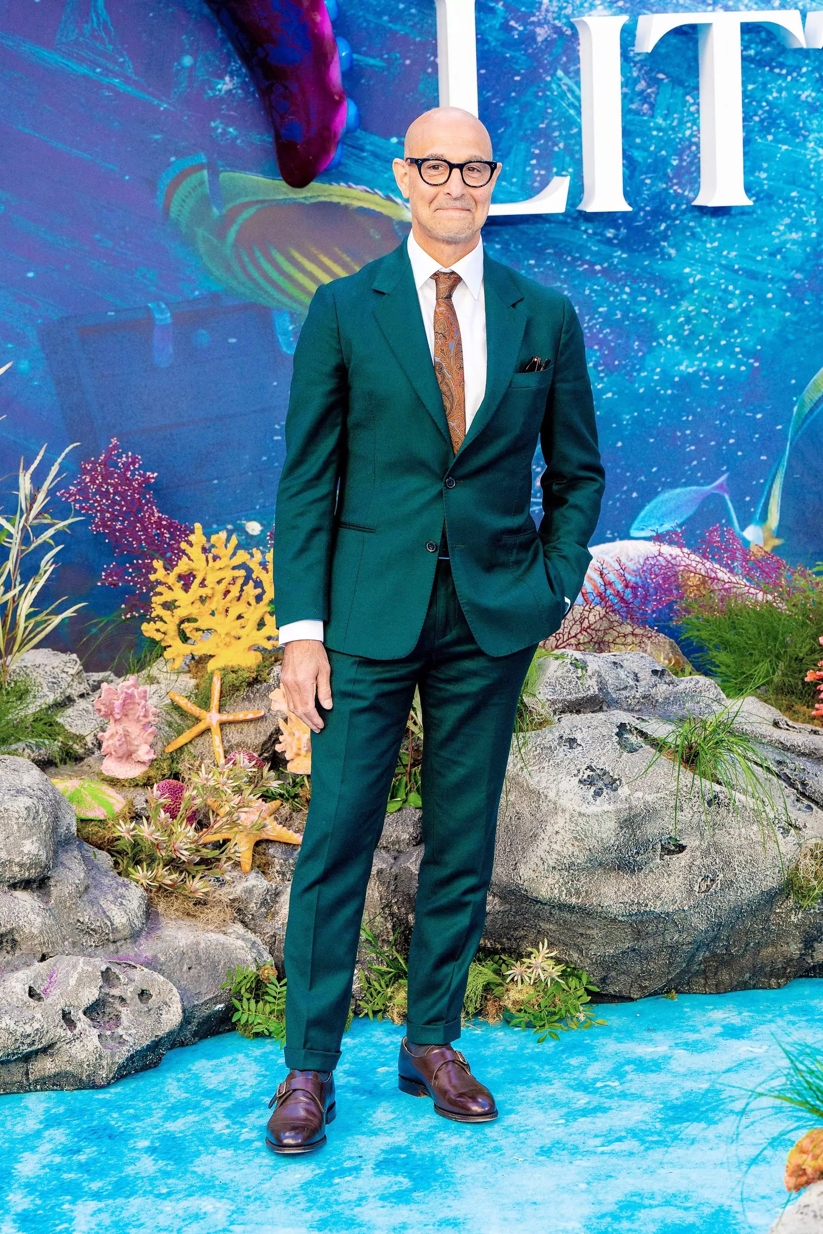 Стэнли Туччи на премьере игрового ремейка мультфильма «Русалочка» в Лондоне, 15 мая 2023 г.