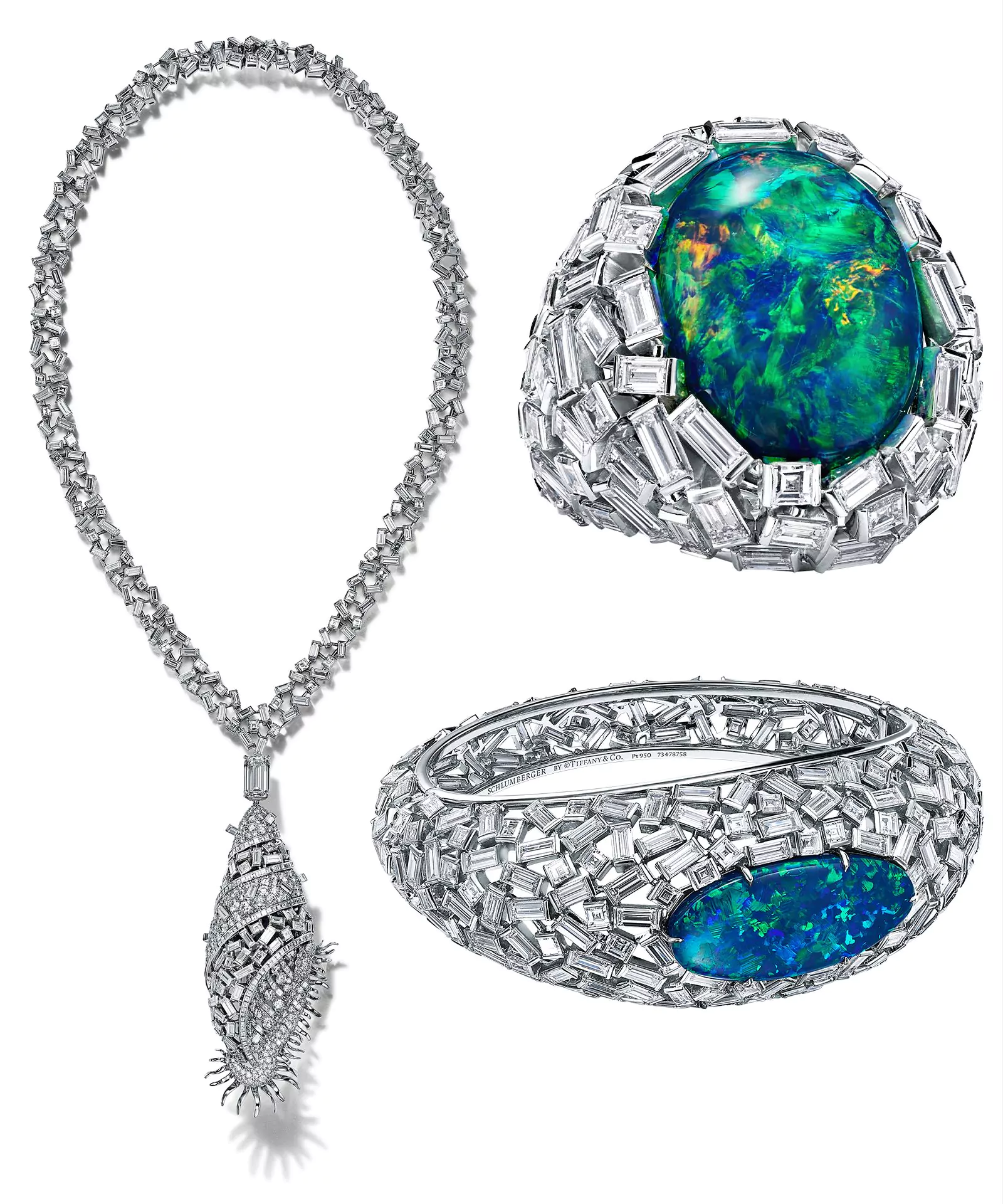 Колье-трансформер Shell, кольцо и браслет из коллекции Blue Book 2023 Tiffany & Co.
