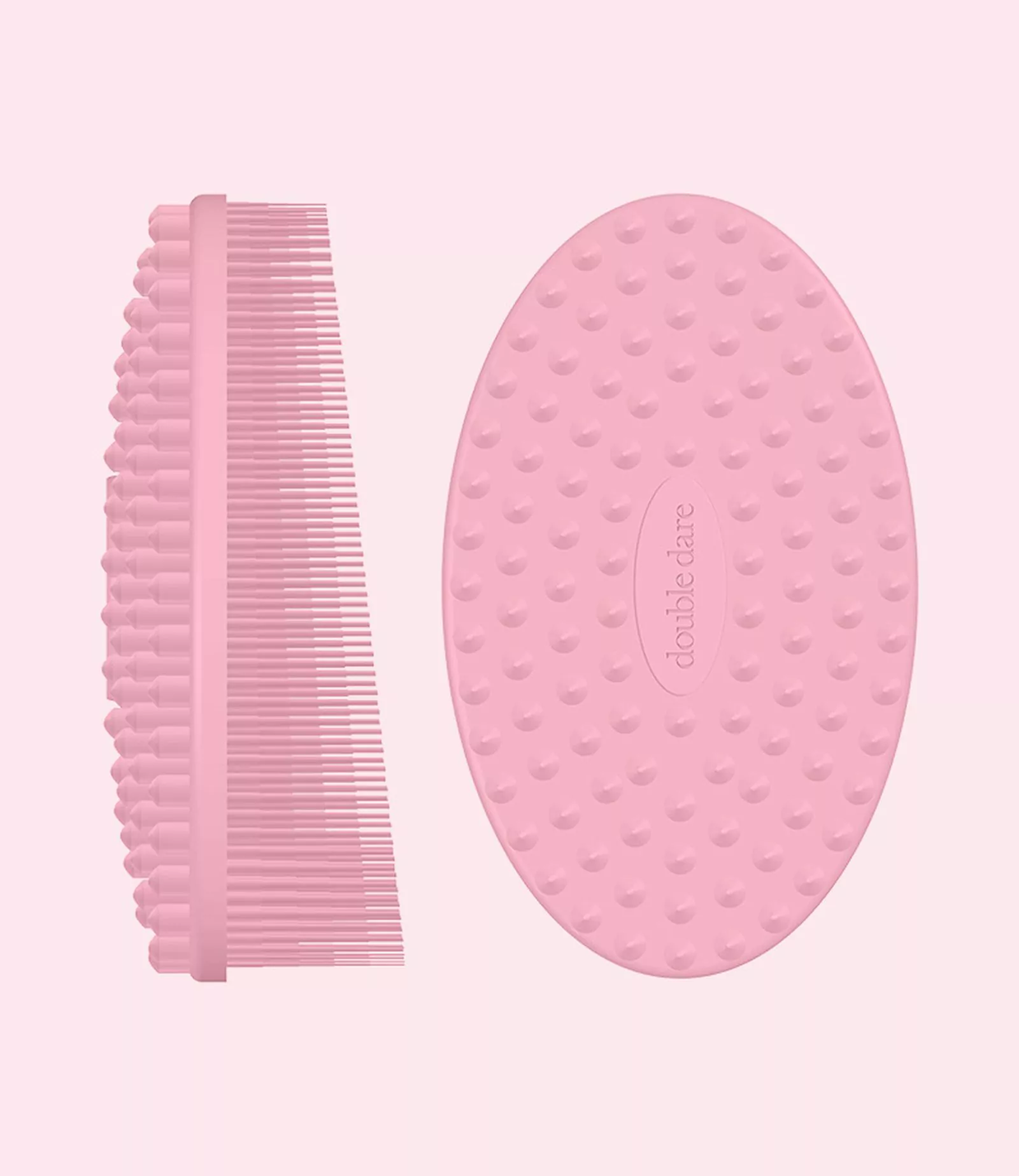 Double Dare Omg!, силиконовая щётка для очищения и массажа кожи лица Innovatuve Multi-Functional Buddy Pink