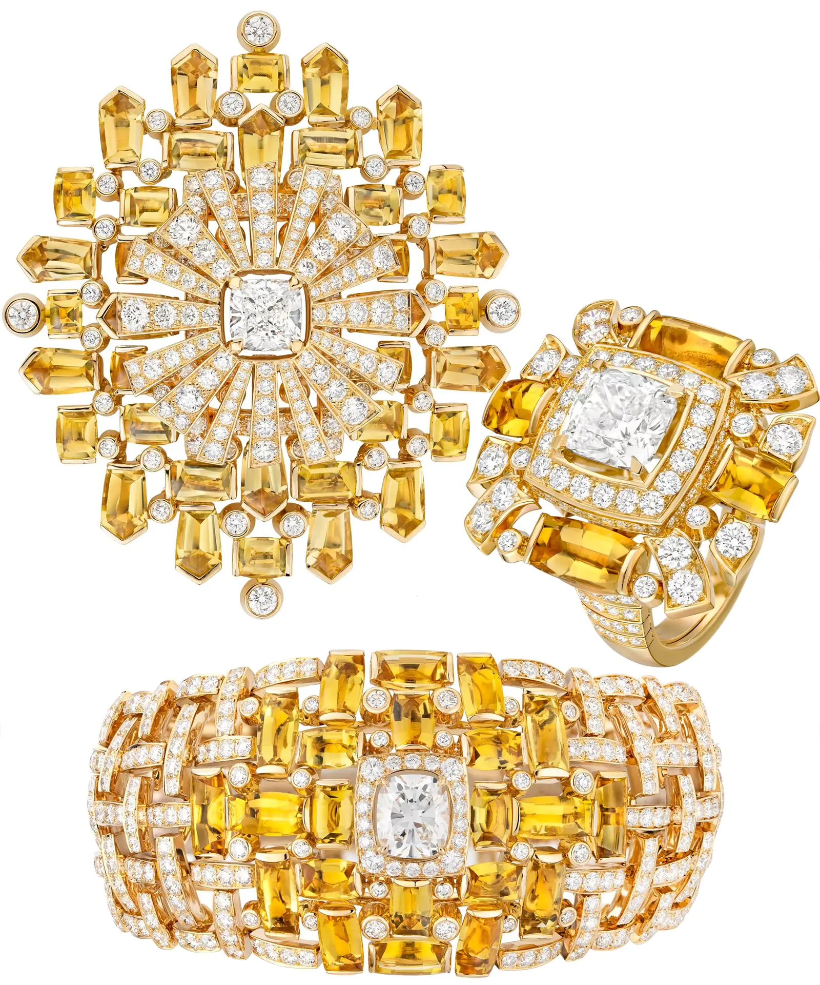 Брошь, кольцо, браслет Tweed Soleil из коллекции Tweed de Chanel