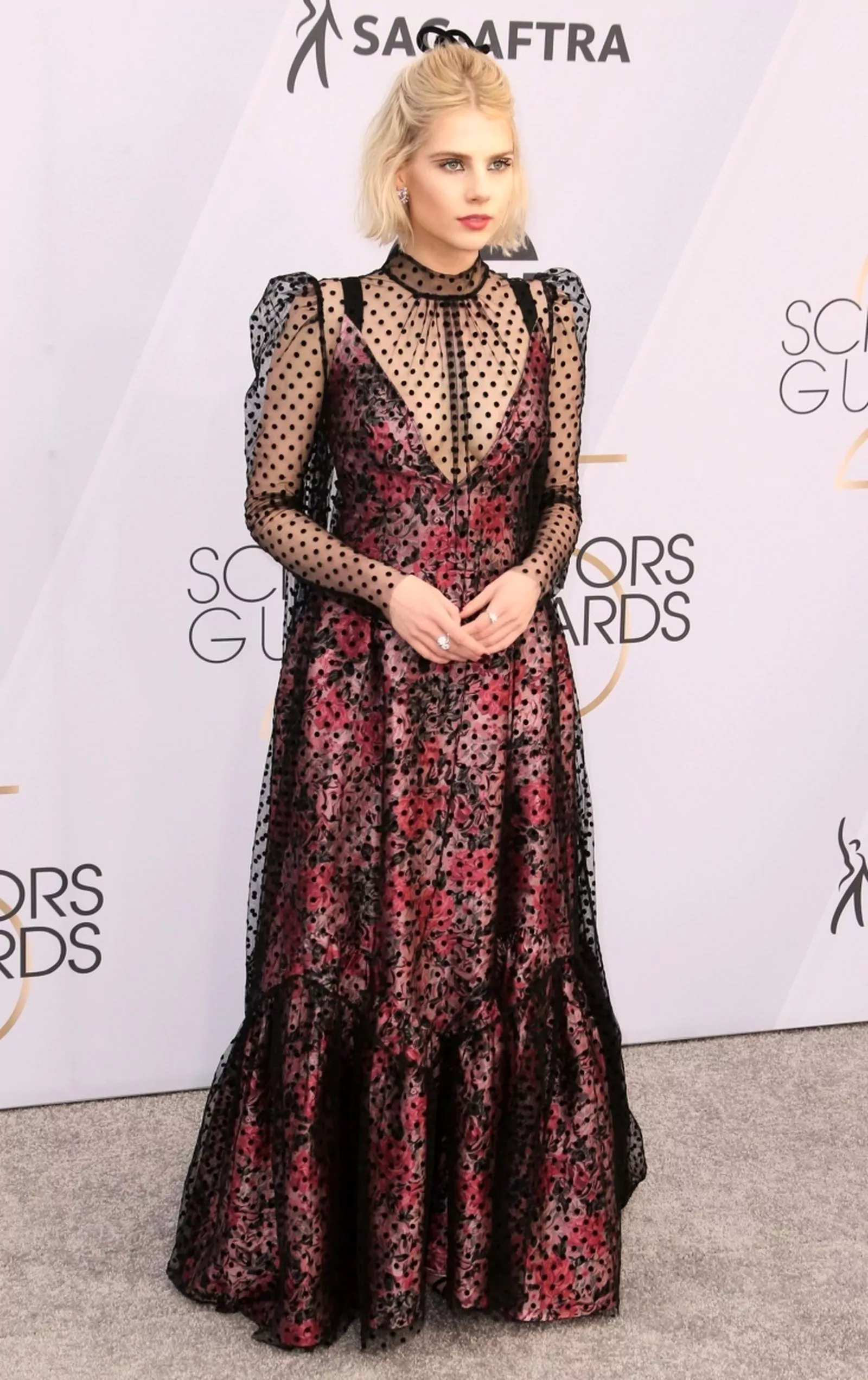 Люси Бойнтон на церемонии вручения премий SAG Awards 2019 в Лос-Анджелесе, 27 января 2019 г., фото 3