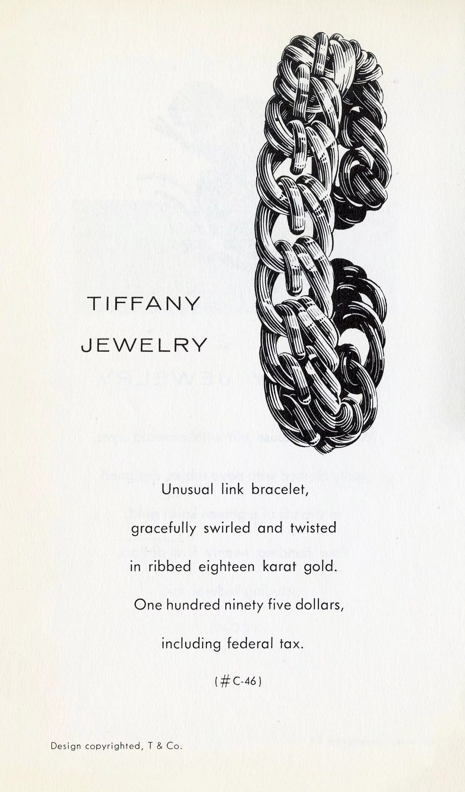 Браслет 1958 года, вдохновивший Дом Tiffany & Co. на создание коллекции Tiffany Forge
