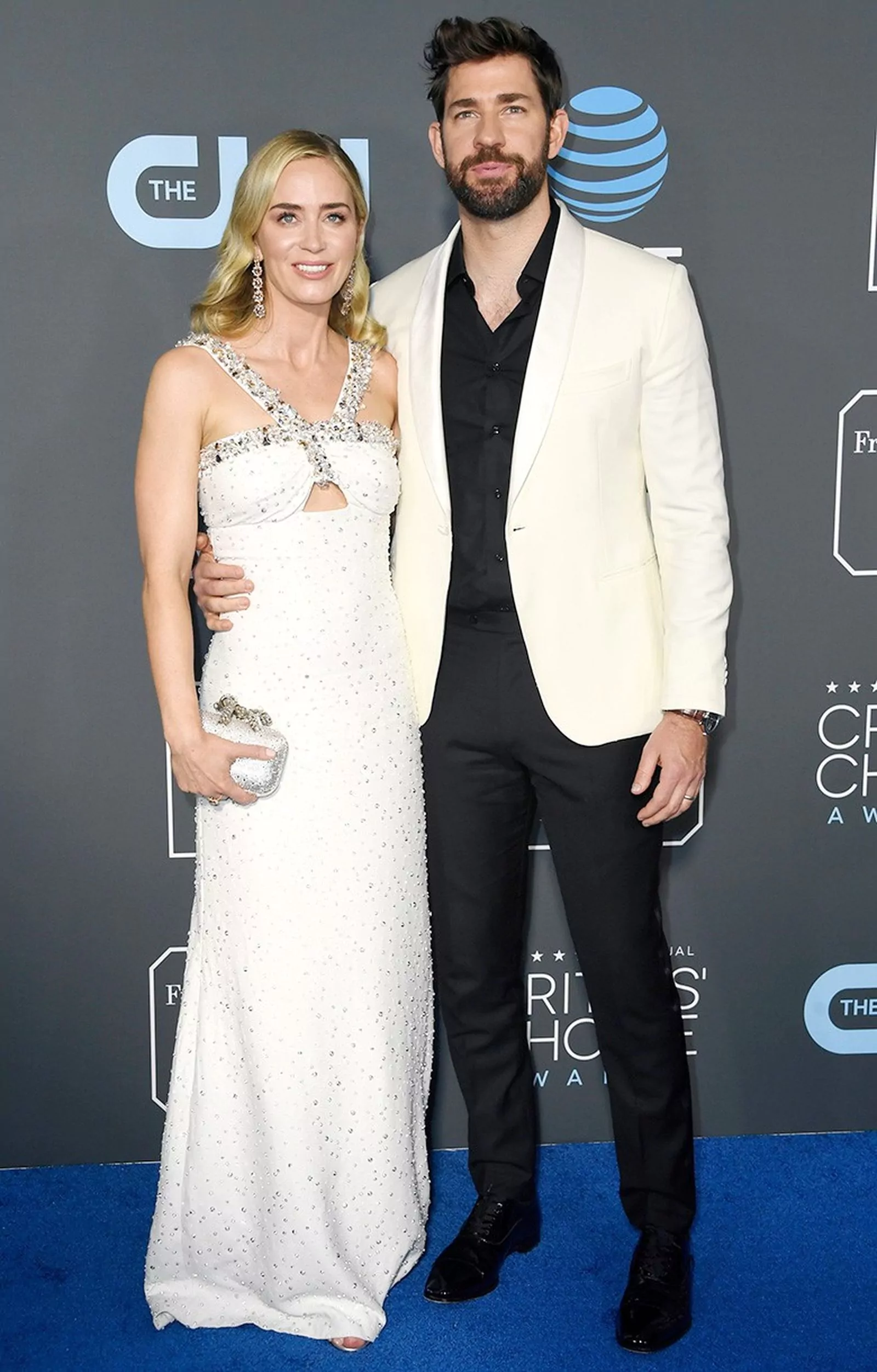 Эмили Блант, Джон Красински на 24-й церемонии Critics' Choice Awards в Лос-Анджелесе, 13 января 2019 г.