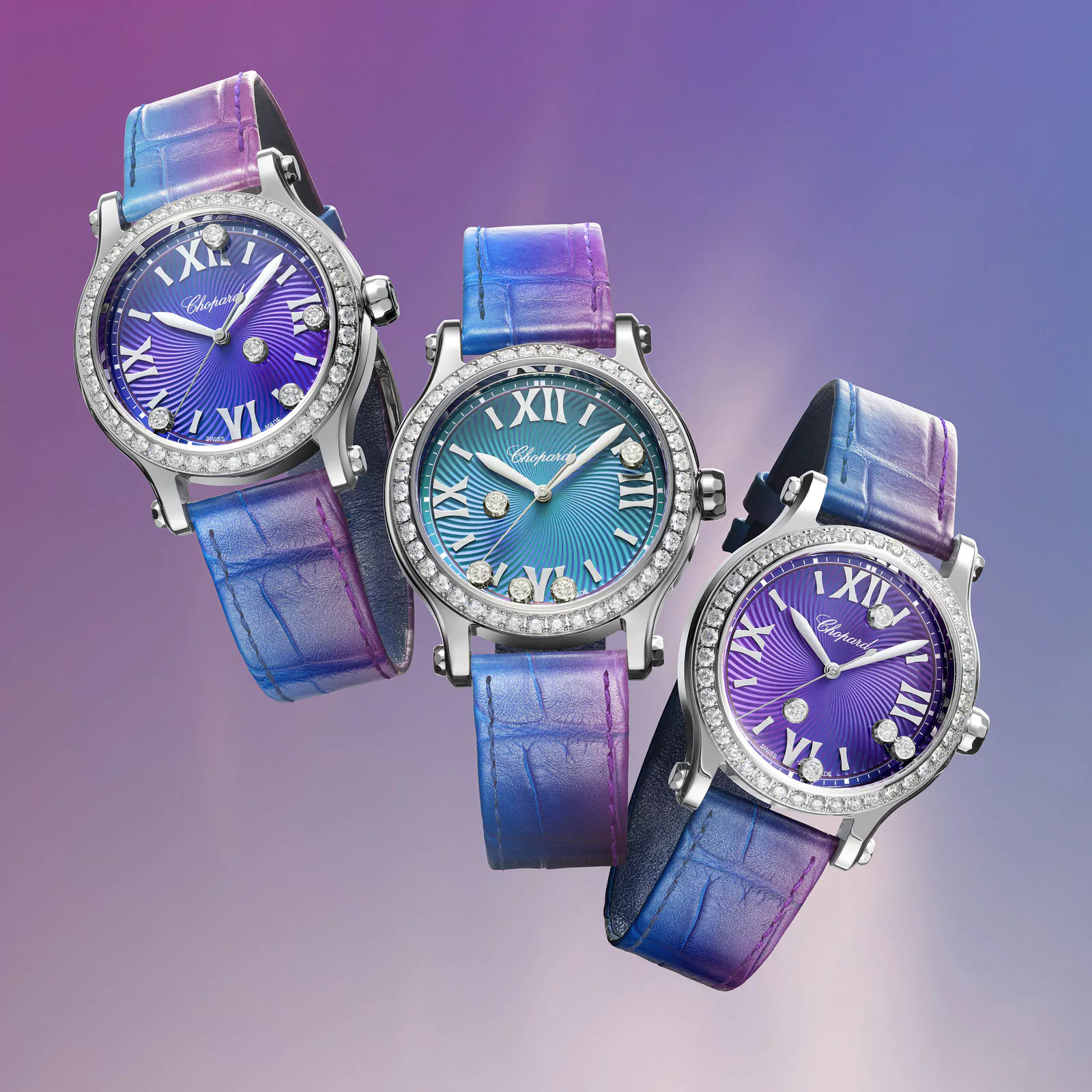 Новые часы Chopard Happy Sport Purple Night