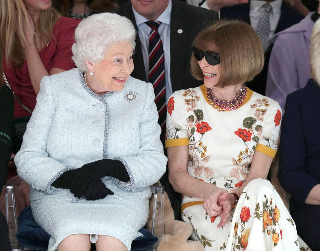 Елизавета II, Анна Винтур на Лондонской неделе моды 2018