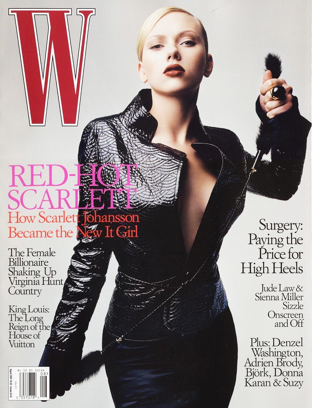 На обложке августовского номера журнала W Magazine, 2004 г.