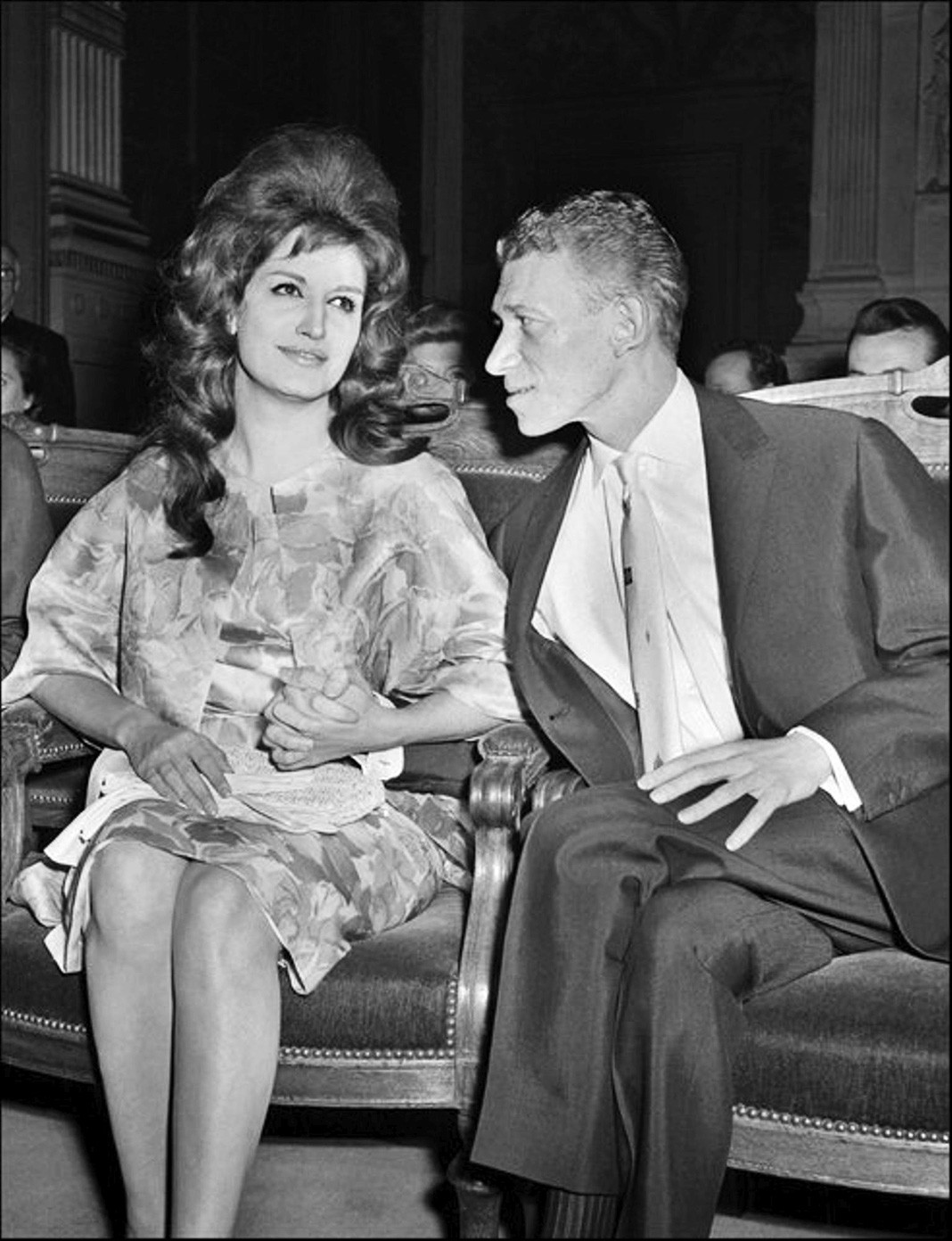Свадьба Далиды и Люсьена Морисса в мэрии 16-го округа Парижа, 18 апреля 1961 г.