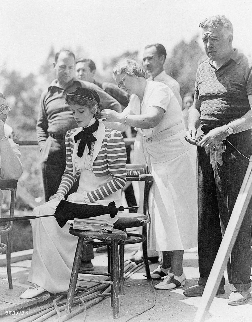 Во время съемок фильма «Дама с камелиями», 1936 г.