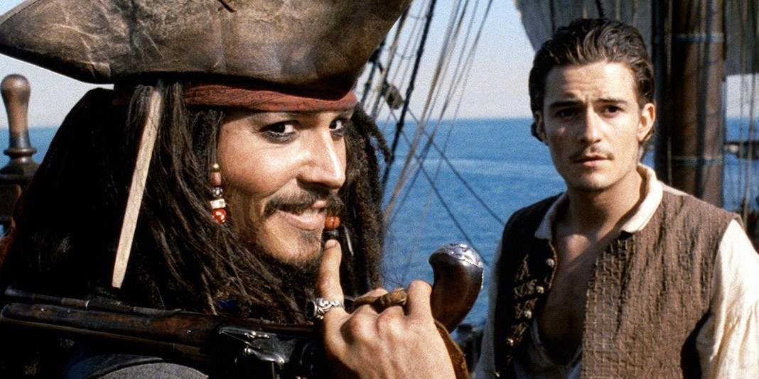 Джонни Депп, Орландо Блум в «Пираты Карибского моря»