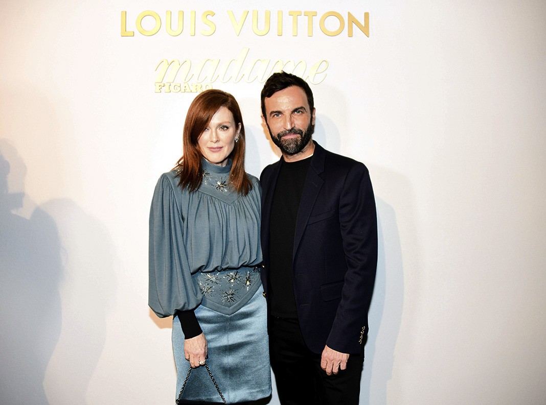 Джулианна Мур, Николя Гескьер на ужине Madame Figaro & Louis Vuitton