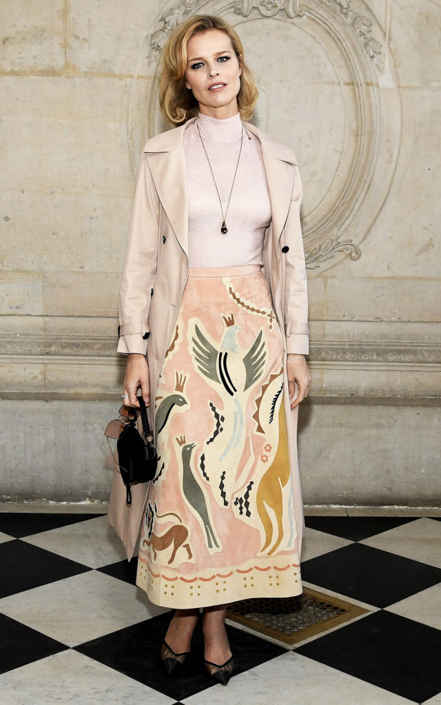 Ева Герцигова на показе Christian Dior Haute Couture Весна/Лето 2019 в рамках Парижской недели моды, 21 января 2019 г.