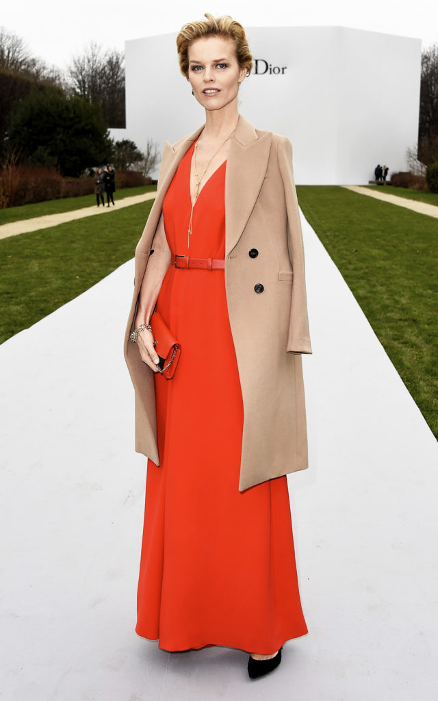 Ева Герцигова на шоу Christian Dior Haute Couture Весна/Лето 2015 в рамках Парижской недели моды, 26 января 2015 г.
