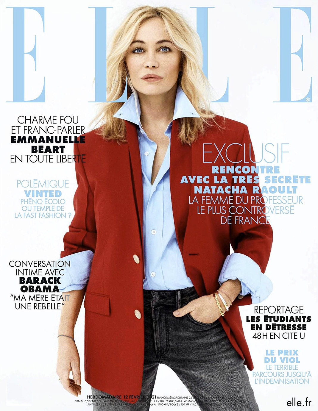 На обложке журнала Elle France