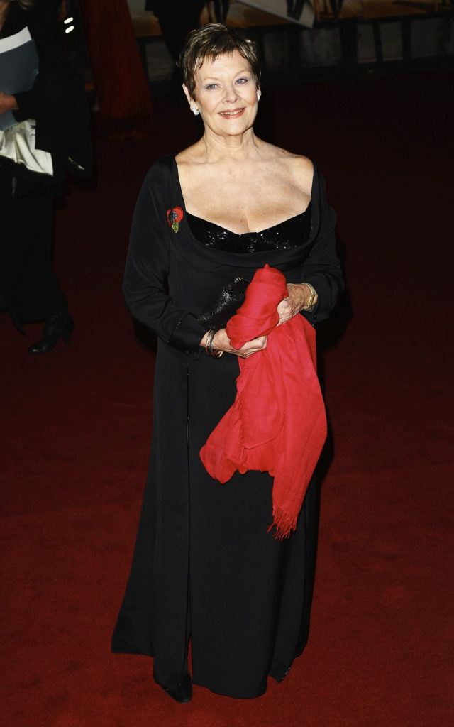 Джуди Денч на Королевской мировой премьере фильма «Квант милосердия» в Лондоне, 29 октября 2008 г.