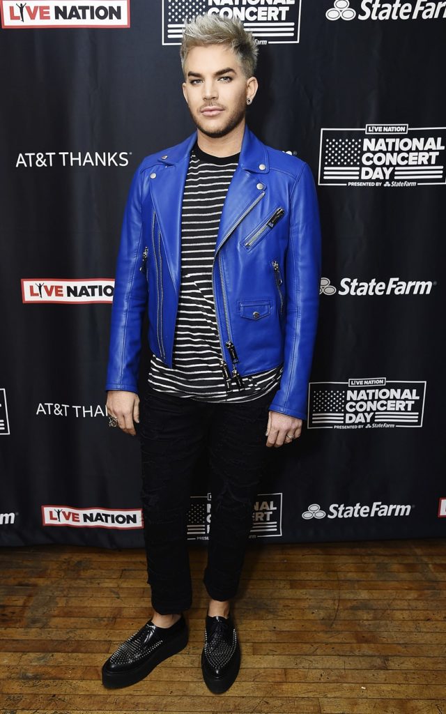 Адам Ламберт на праздновании Live Nation's celebration of The 3rd Annual National Concert Day в Нью-Йорке, 1 мая 2017 г.