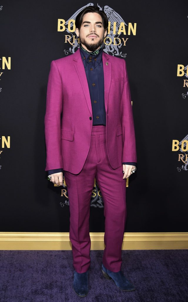 Адам Ламберт на премьере фильма «Богемская рапсодия» в Нью-Йорке, 30 октября 2018 г.