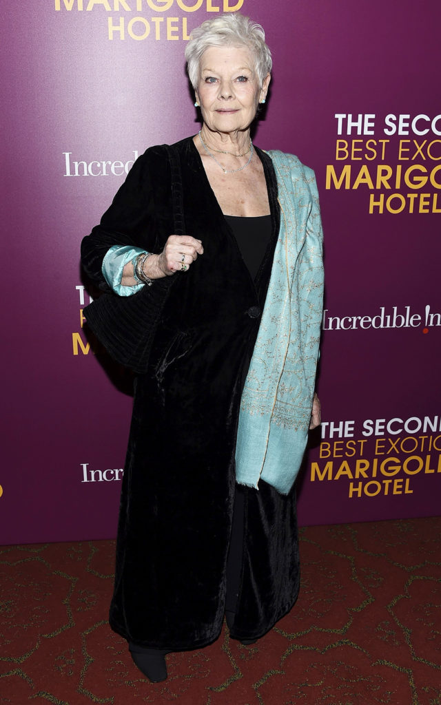 Джуди Денч на премьере фильма «Отель „Мэриголд“. Заселение продолжается» в Нью-Йорке, 3 марта 2015 г.