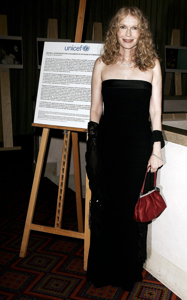Миа Фэрроу на вечеринке ЮНИСЕФ в рамках 61-го Венецианского кинофестиваля, 9 сентября 2004 г.