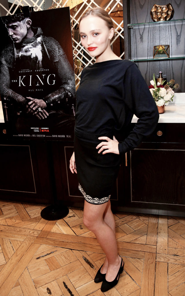 Лили-Роуз Депп на премьере фильма «Король» в Западном Голливуде, 22 октября 2019 г.