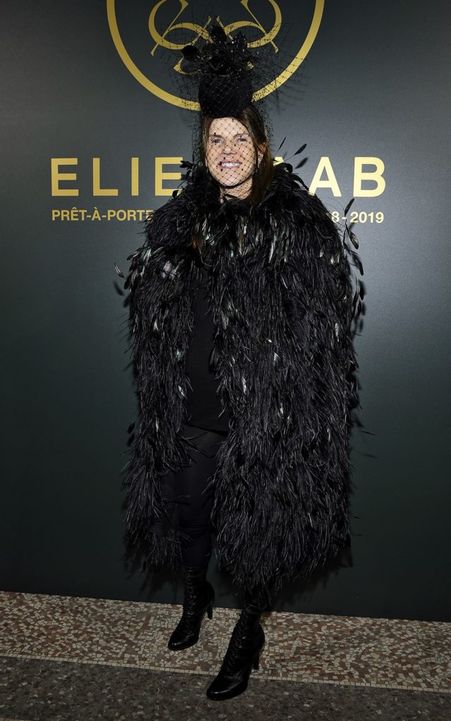 Анна Делло Руссо на показе Elie Saab, 3 марта 2018 года в Париже.