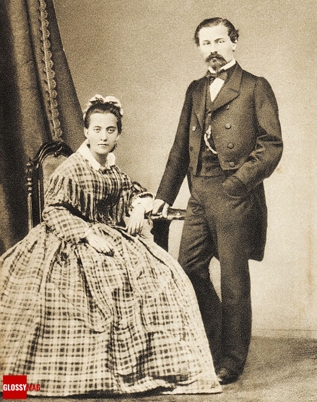 Генрих Брокар с супругой, Шарлоттой Реве
