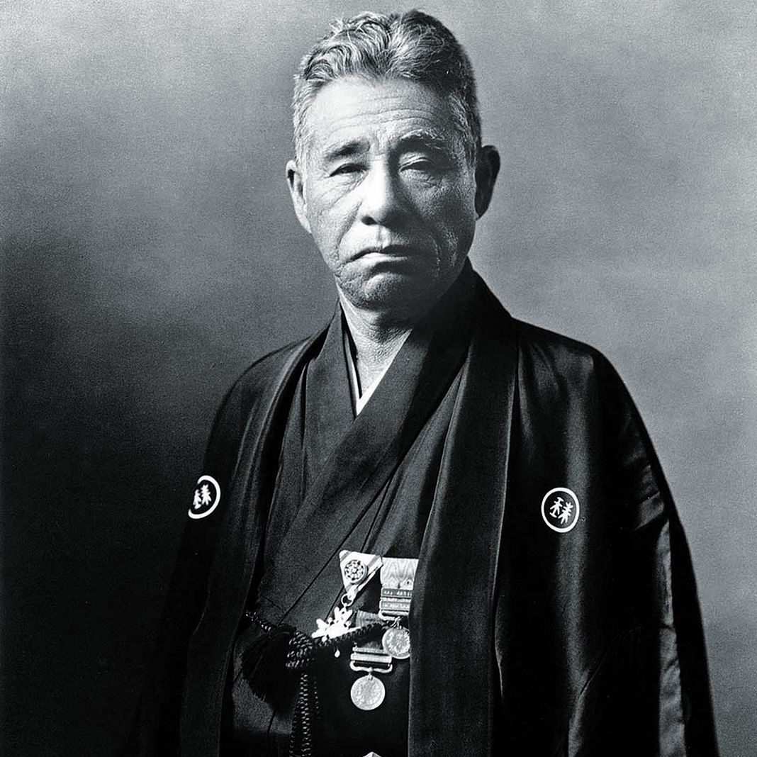 Кокичи Микимото в возрасте 70 лет