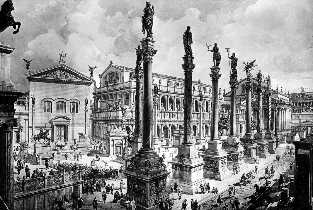 Реконструкция древнеримского форума, часть проекта строительства нового Рима Муссолини.