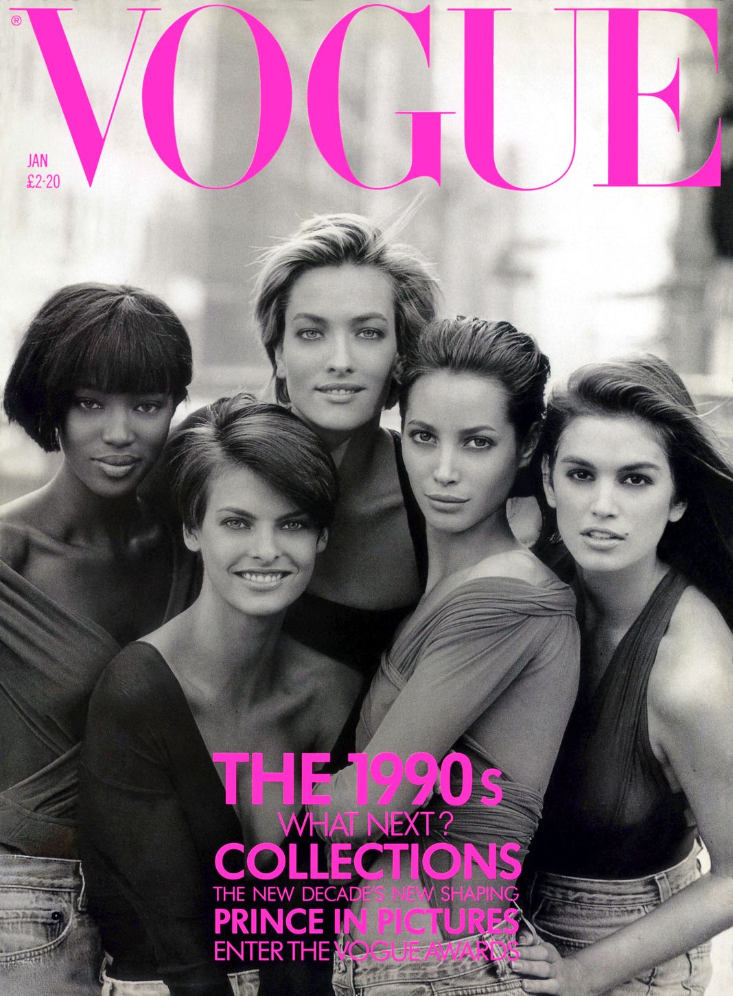 Вместе с Наоми Кембелл, Линдой Евангелистой, Татьяной Патиц, Синди Кроуфорд для журнала Vogue.