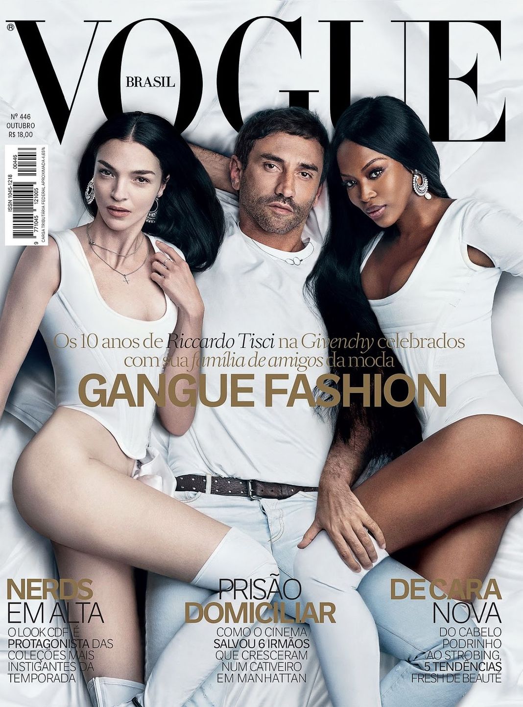На обложке журнала Vogue Brasil, фотография Луиджи Мурену и Янго Хензи.