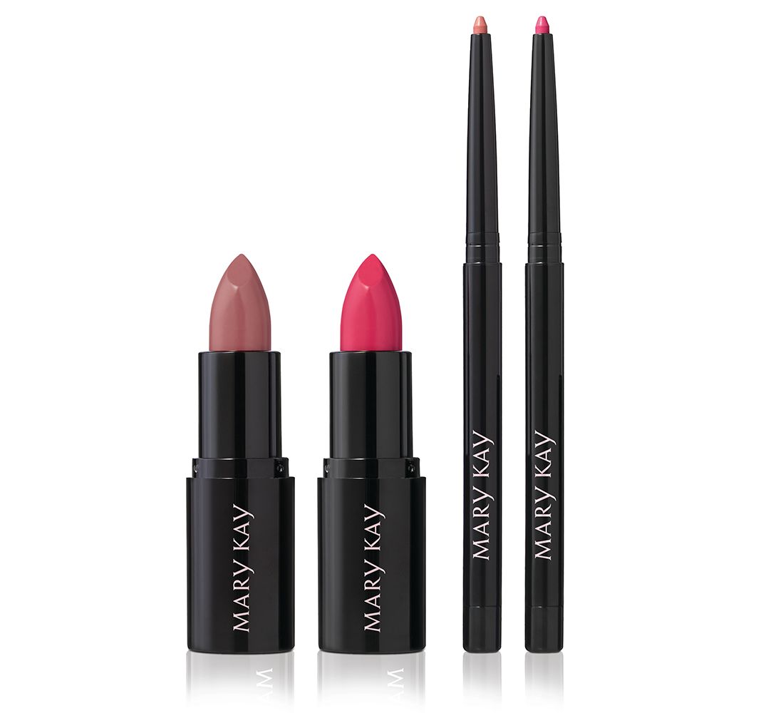 Mary Kay, набор для макияжа губ: помада и карандаш, оттенки Nude и Pink