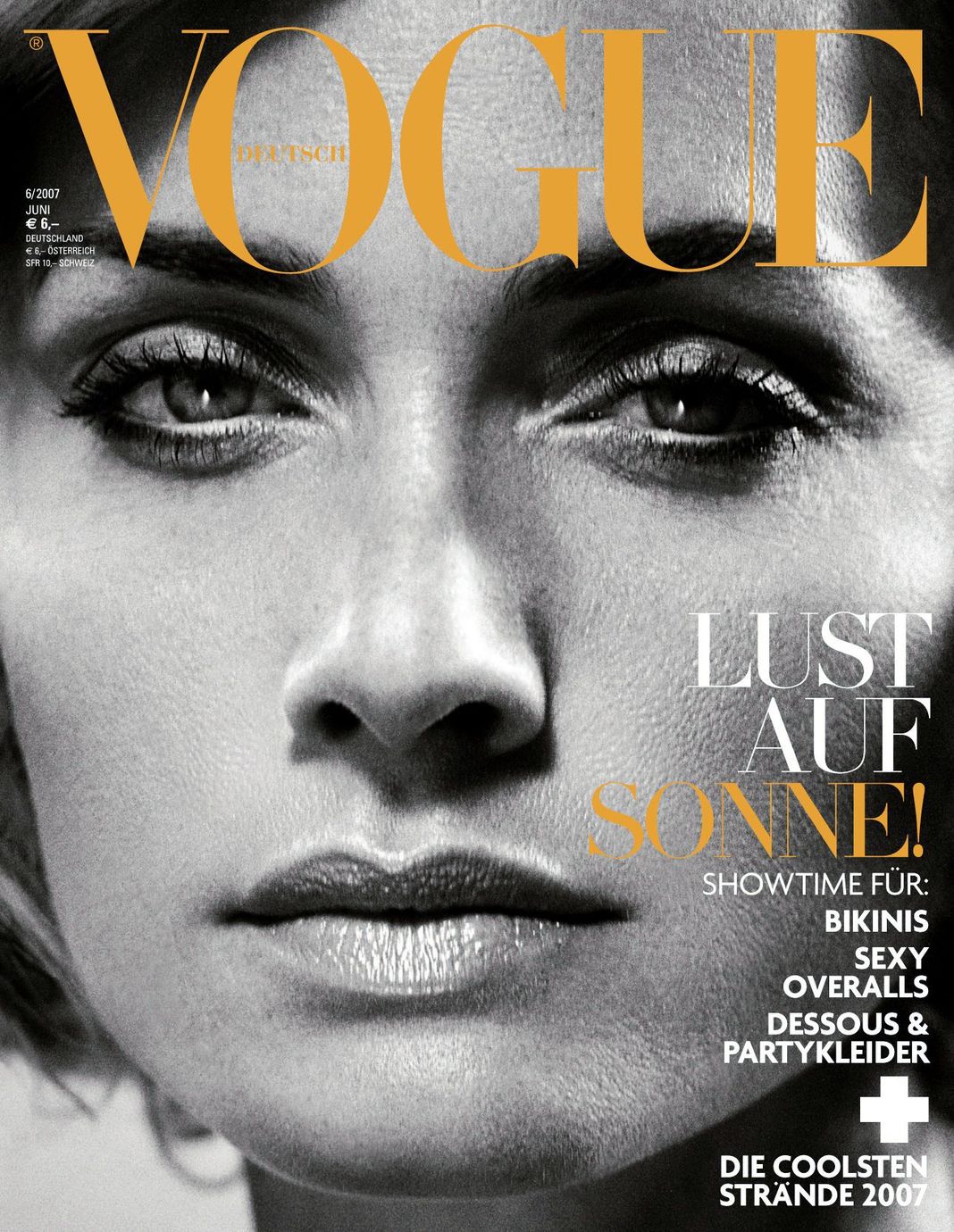 На обложке журнала Vogue Deutsch, 2007 г.