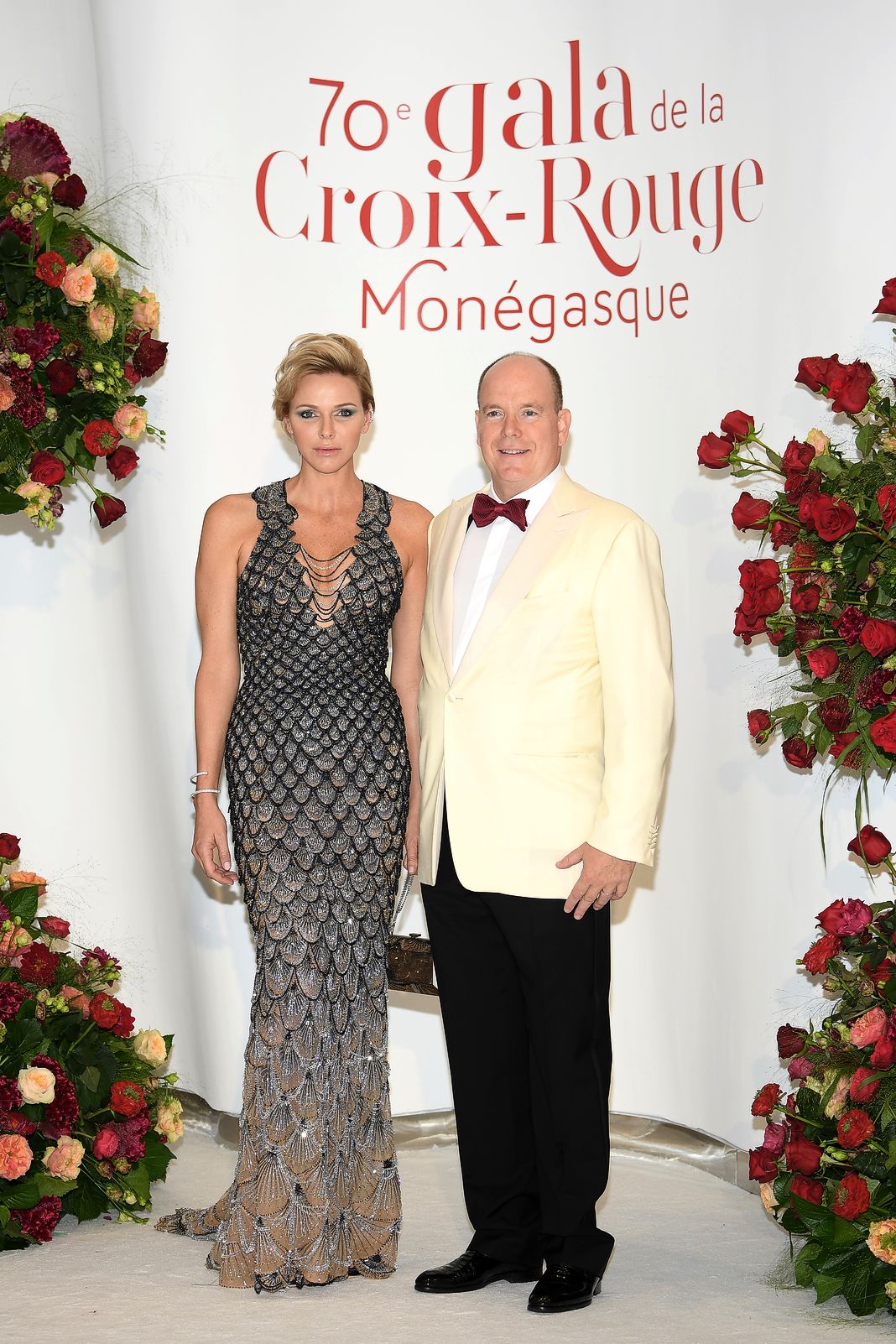 Принцесса Монако Шарлен и принц Монако Альбер II на 70-м гала-вечере Красного Креста