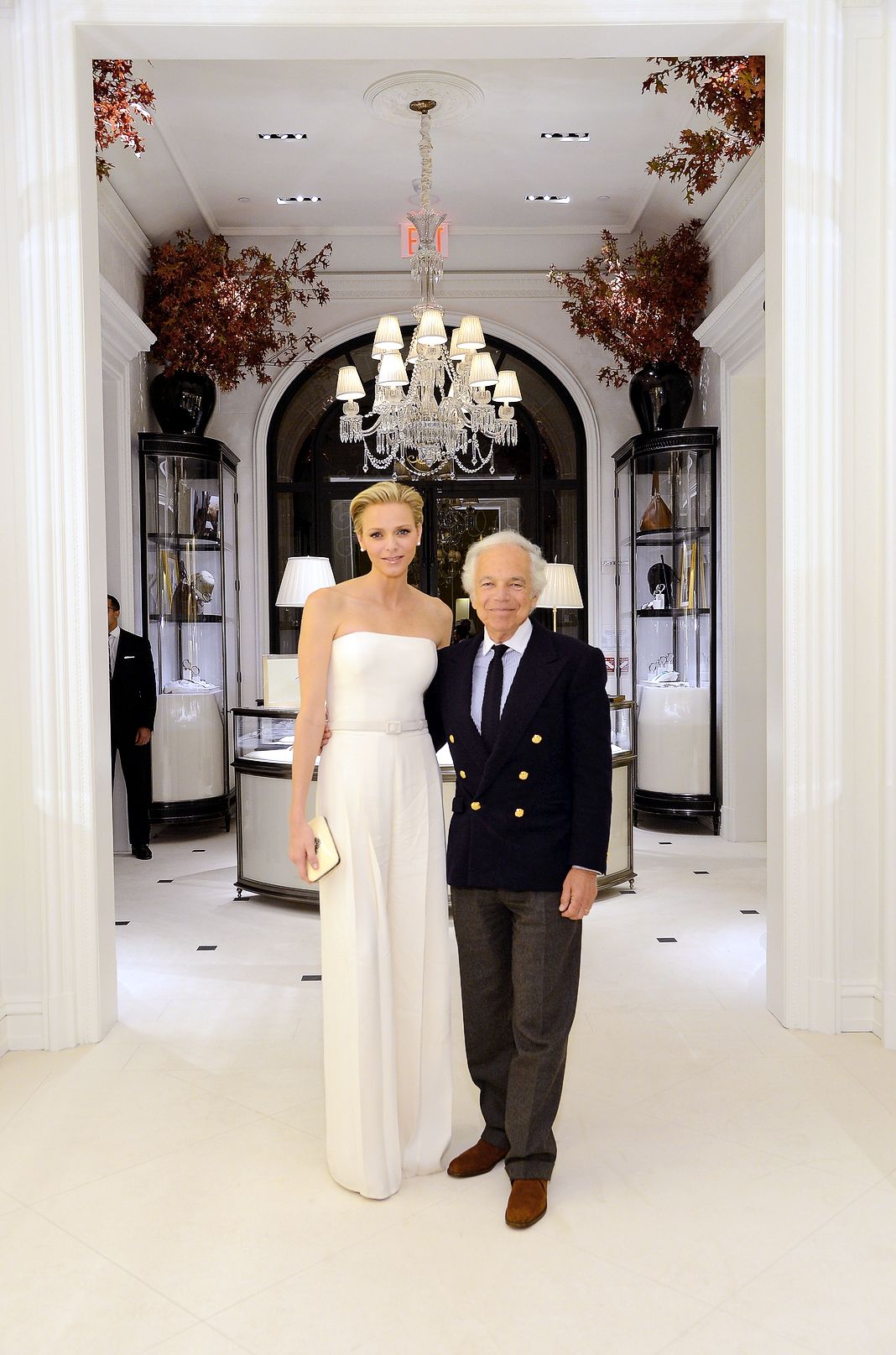 Принцесса Монако Шарлен и Ральф Лорен на показе фильма «Поймать вора», посвященный фонду принцессы Грей