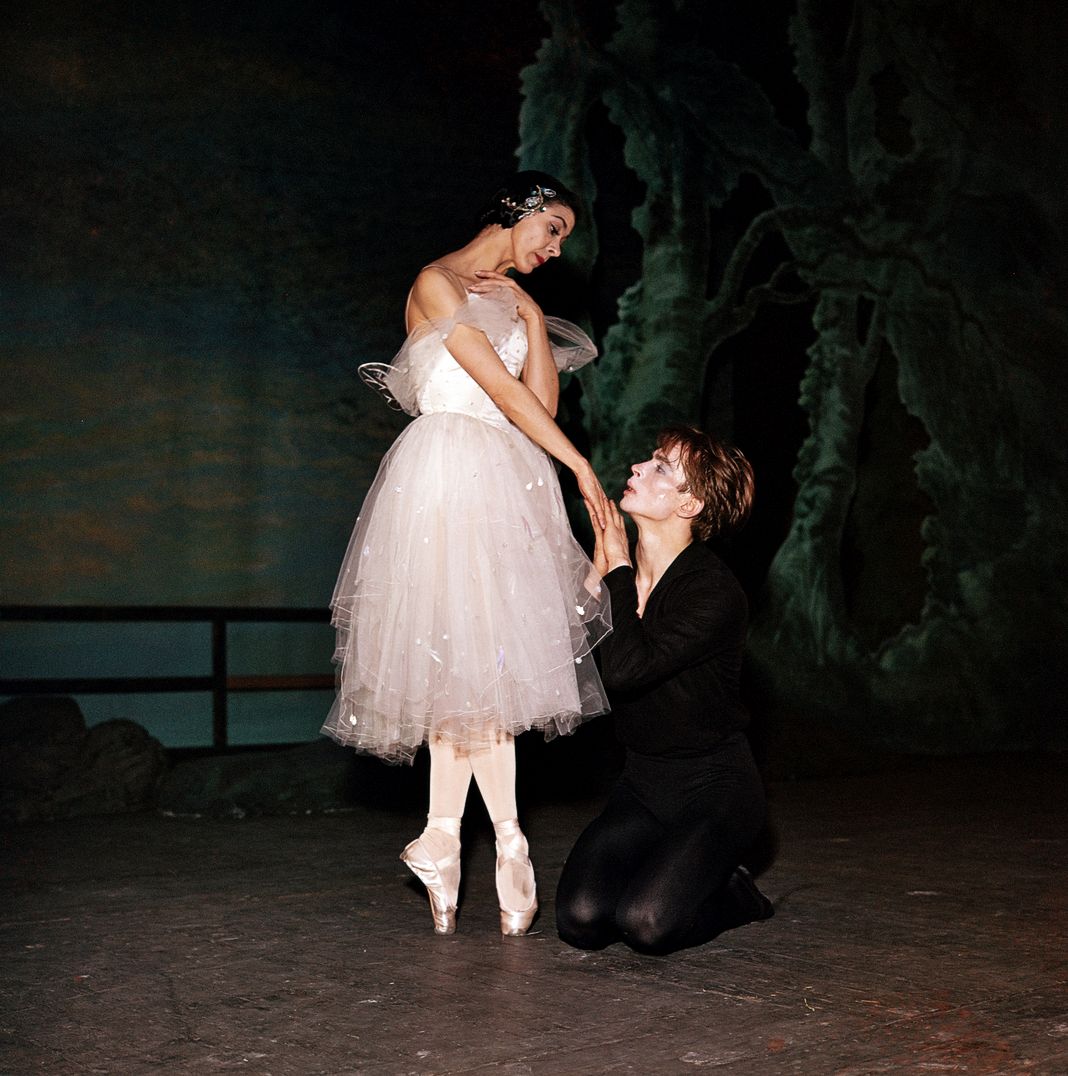 Балерина Марго Фонтейн и Рудольф Нуриев репетируют «Жизель» в Королевском оперном театре Ковент-Гарден