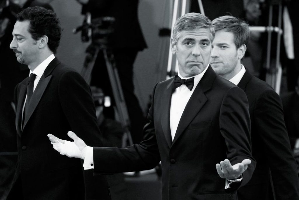 Джордж Клуни на премьере фильма «Безумный спецназ» в рамках внеконкурсной программы 66-го Венецианского международного кинофестиваля, 8 сентября 2009 г.