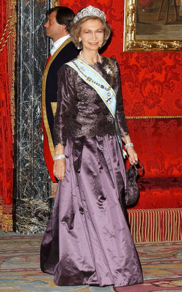 Королева Испании София на гала-ужине