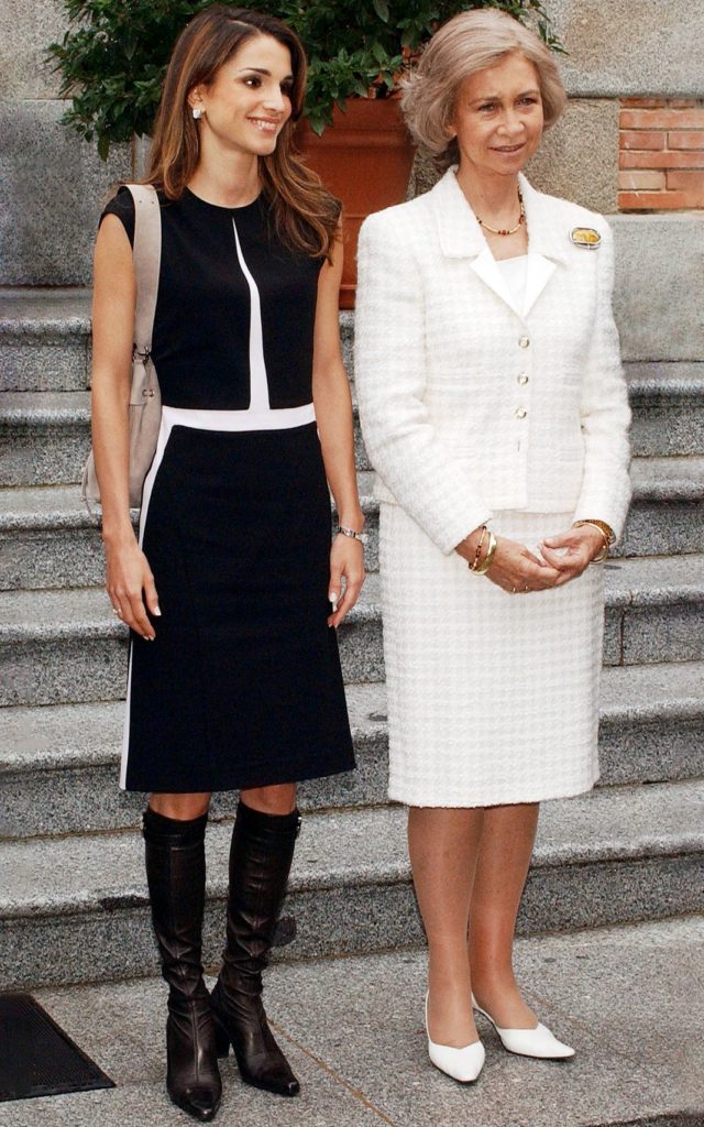 Королева Испании София принимает королеву Иордании Ранию во дворце Сарсуэла